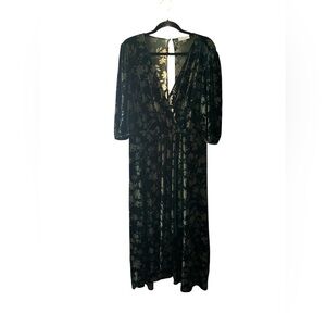 Calvin Klein Teal and Cream Floral Dress